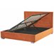 Beliani Cama com armazenamento Veludo ROUEN 188x214 Laranja