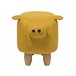 Beliani Pufe animal PIGGY Amarelo