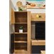 Compacto de TV 265 cm 3 portas FERRARA Preto/ Madeira
