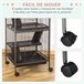 Gaiola para Roedores Metal, Nylon e PP PawHut Cinza