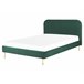 Beliani Cama com estrado Veludo FLAYAT 173x215 Verde