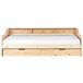 Beliani Cama com estrado Pinho EDERN 105x204 Castanho