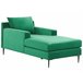 Beliani Chaise longue Veludo GUERET Verde
