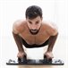 Prancha de flexões push-up com fitas de resistência de guia de exercícios Preto