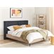 Beliani Cama com estrado Poliéster IZERNORE 207x215 Cinza Escuro