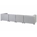 Beliani Conjunto lounge AREZZO Cinza Claro