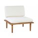 Beliani Conjunto lounge Madeira de acácia Creme