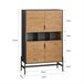 Aparador de corredor Buffet de hall de entrada SoBuy PT Preto