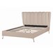 Beliani Cama com estrado Veludo MIRIBEL 167x218 Bege