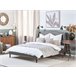Beliani Cama com estrado Poliéster COLMAR 150x215 Cinza
