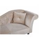 Beliani Chaise longue derecho Terciopelo LATTES Azul/ Verde