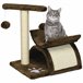 Arranhador para Gatos Aglomerado de Madeira, Pelúcia e Sisal Castanho