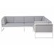 Beliani Conjunto lounge CASTELLA Cinza