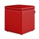 Puff Cube Arcon Leatherette Abafador marinho interno HAPPERS Vermelho