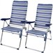 Embalagem económica 2 cadeiras de praia Mykonos multiposição anti-pontas 47x66x108 cm Aktive Azul