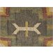 Beliani Almofada decorativa PULICAT 50x30 Verde Escuro