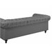 Beliani Conjunto de sofás CHESTERFIELD Cinza Claro