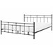 Beliani Cama com estrado Metal LYNX Preto