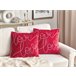 Beliani Almofada decorativa SIDERASIS Vermelho