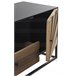 Móvel Tv De Madeira 2 Portas E 1 Gaveta Com Base De Metal Preto