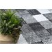 BCF Rug Morad RAFIA Retângulos geométrico 120x170 Preto / Cinza