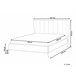 Beliani Cama com estrado Veludo MIRIBEL 167x218 Bege