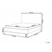 Beliani Cama com estrado Veludo BAYONNE 151x212 Branco/ Bege