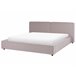 Beliani Cama Poliéster LINARDS 230x242 Castanho Claro