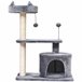Arranhador para Gatos Aglomerado de madeira, Pelúcia e Sisal Cinza