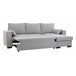 Chaise longue com cama MARLON reversível 3 lugares cinza Cinza