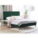 Beliani Cama com estrado Veludo BAYONNE 171x212 Cinza Claro