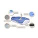 Almofada de Assento Ergonômico Cinza Azul