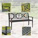 Banco de Jardim Aço Outsunny 128x62 Preto