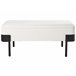 Beliani Banco de cama Chenille WARREN 100x40 Branco