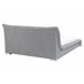 Beliani Cama Piel NANTES 188x237 Cinza Claro