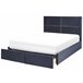 Beliani Cama com estrado Veludo VERNOYES 170x214 Preto