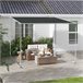 Pérgola de Exterior Aço e Poliéster Cinza