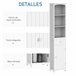 Armário Polivalente MDF HOMCOM, casa - casa de banho 34 Branco