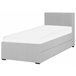 Beliani Cama com estrado Poliéster MARMANDE 96x214 Azul Marino