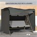 Capa para Móveis de Jardim Tecido Oxford Outsunny Cinza