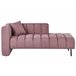 Beliani Chaise longue à esquerda Poliéster LANNILS Rosa