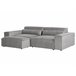 Sofá modular 2 lugares com repousa-pés HELLNAR Cinza