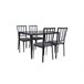 Conjunto de mesa fixa com 4 cadeiras BERRY preto Cinza