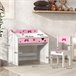 Secretéria e Cadeira para Crianças MDF AIYAPLAY 69x50 Rosa