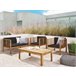 Beliani Conjunto lounge Madeira de acácia PACIFIC Castanho