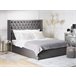 Beliani Cama com armazenamento Veludo LUBBON 210x217 Cinza