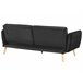 Beliani Sofá-cama Veludo BARDU Preto