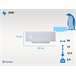 Aquecedor de parede cerâmico 2000 W com visor digital Branco
