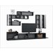 Compacto de TV STONE branca e cinza 280cm Branco