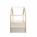 Cama nido de madeira maciça WOOD 90x190 cm em branco natural Branco/ Madeira